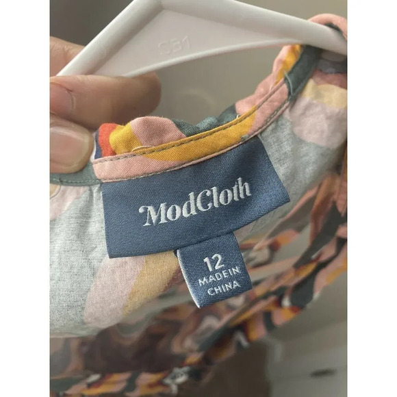 ModCloth “Mod Well” Rainbow sleeveless midi dress Sz 12 - Picture 7 of 9